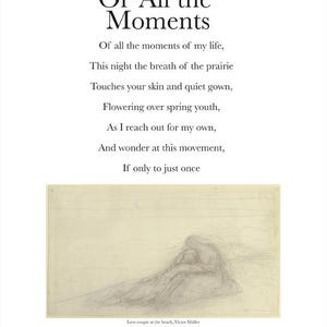 Of All the Moments - Life- 8x10 Hand Signed Poetry Art Print – Archival Quality – Original Poem Wall Art – Minimalist Verse Decor