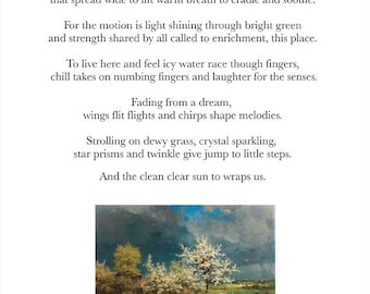Take Spring - Sun- 8x10 Hand Signed Poetry Art Print – Archival Quality – Original Poem Wall Art – Minimalist Verse Decor