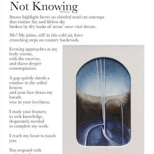 The Wisdom of Not Knowing - Dreams- 8x10 Hand Signed Poetry Art Print – Archival Quality – Original Poem Wall Art – Minimalist Verse Decor