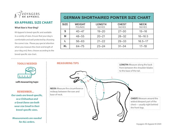 GERMAN SHORTHAIRED POINTER Winter Dog Coat Coat for Dogs Dog - Etsy