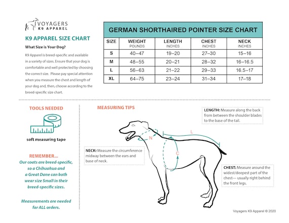German Shorthaired Pointer Winter Dog Coat Coat For Dogs Etsy