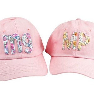 Monogrammed Initial Hat/Light Pink/Toddler/Children/Adult
