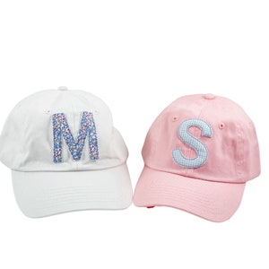 Monogrammed Hat/Monogram Fabric Initial/Toddler/Children/Adults Sizes