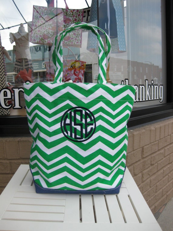 Items similar to Monogrammed Canvas Tote on Etsy