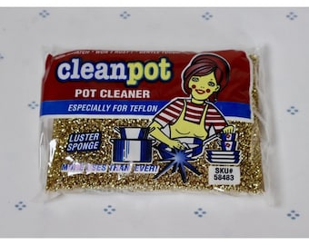 Vintage Cleanpot Reiniger Luster Schwamm Nicht kratzen Teflon Safe Küchen Scrub