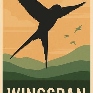 Wingspan – Vintage Silhouette Poster | Printable Bird Board Game Wall ...