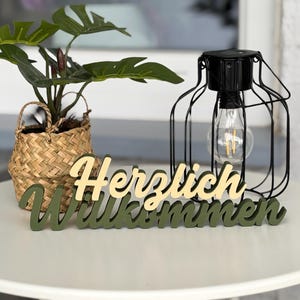 Welcome - 3D lettering - wall decoration, table decoration & gift idea - modern decorative lettering from 3D printing in your desired color