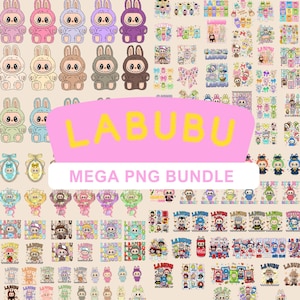 Labubu +120 Designs PNG Mega Bundle, Labubu Clipart, Labubu PNG,Cute Labubu Vector, Cartoon Character SVG, Cricut Cut Files,Digital Download