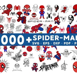 Spiderman Svg Bundle, Spiderman Clipart, Spiderman Cut Files For Circut, Spiderman Silhouette, Spiderman Png, Spiderman Svg, Spiderman Head