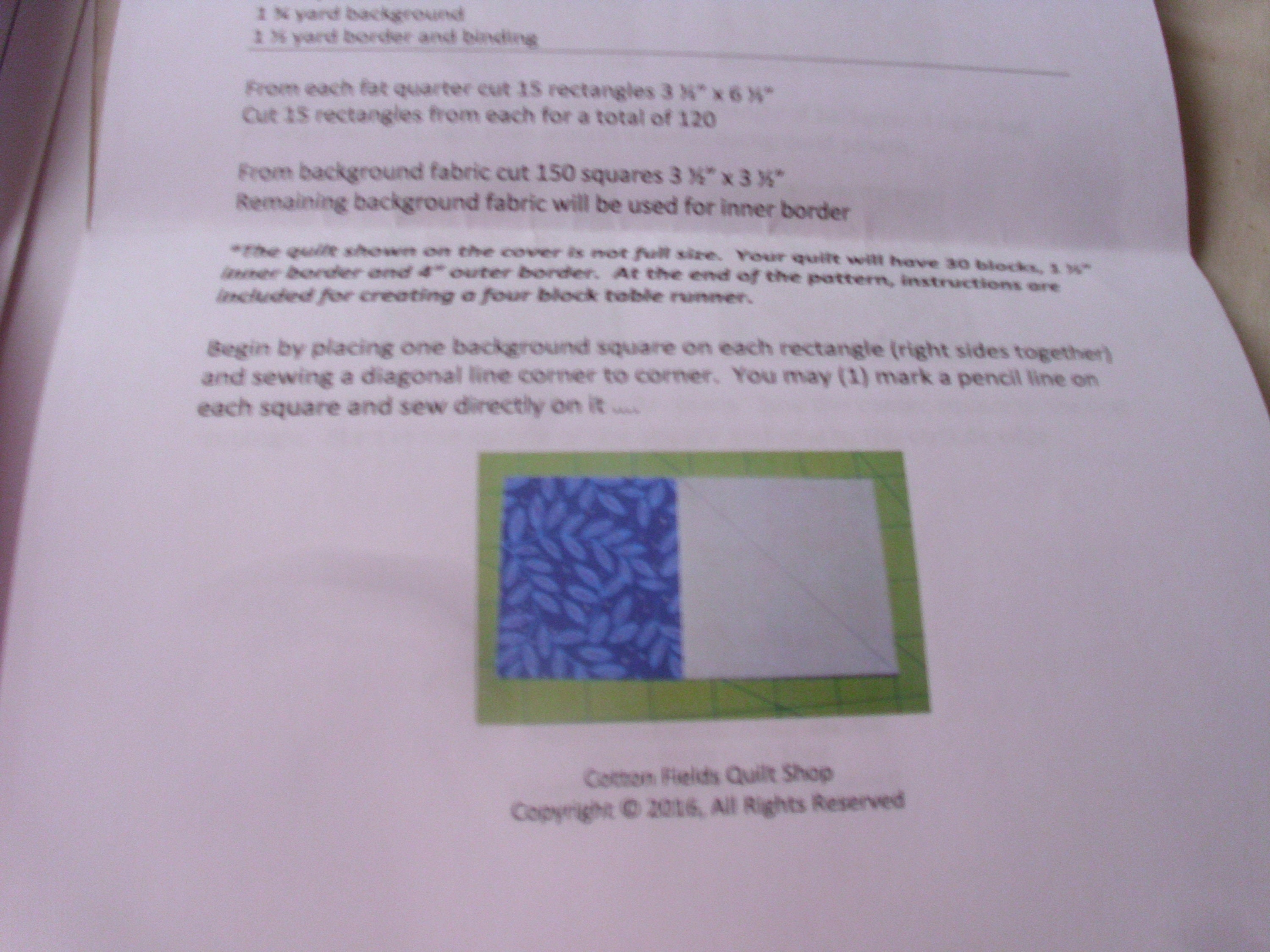 Around the Square / Fat Quarter Quilt Pattern / Cotton Fields Etsy