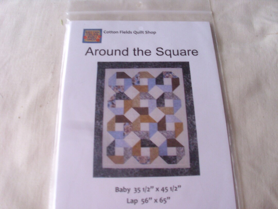 Around the Square / Fat Quarter Quilt Pattern / Cotton Fields Etsy