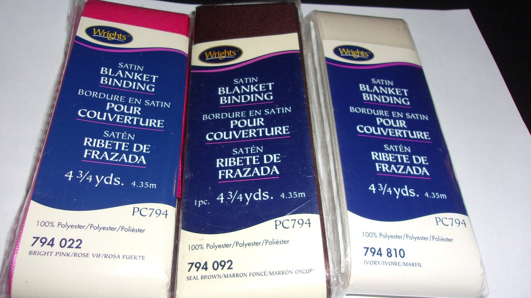 Satin Blanket Bindings / Wrights / 43/4 Yards Etsy