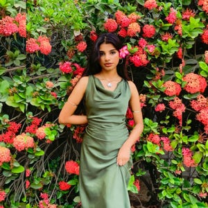 Premium Silk Slip Dress Long Olive Green Evening Gown Maxi Dress Sleeveless Formal Outfit Bridesmaid Party Wear Prom Dress Gift For Her