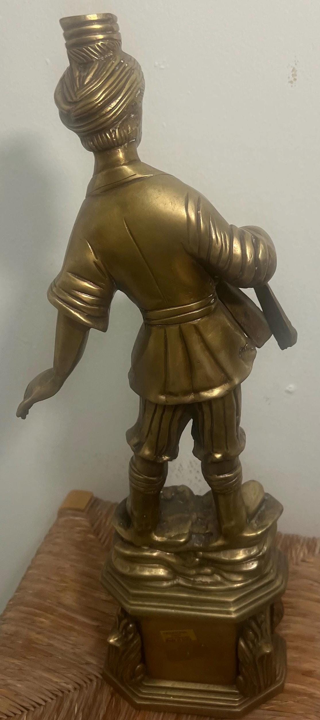 ヴィンテージの漆塗り真鍮製女性像、インド、21インチ - Etsy 日本