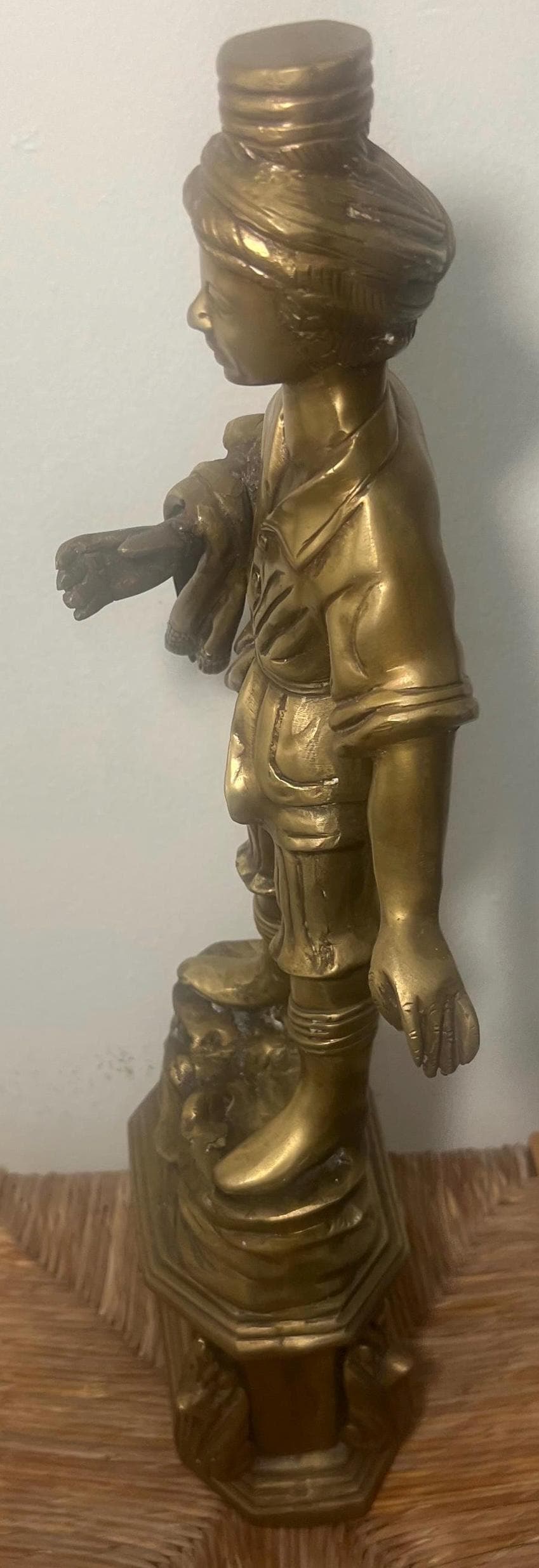 ヴィンテージの漆塗り真鍮製女性像、インド、21インチ - Etsy 日本