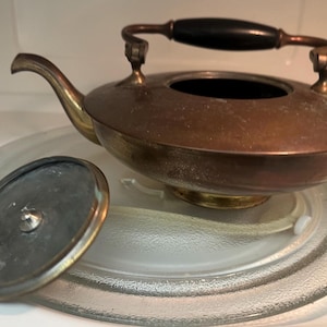 Tea Kettle Sternau Copper Arts Crafts Teapot Brass metal vintage antique coffee maker