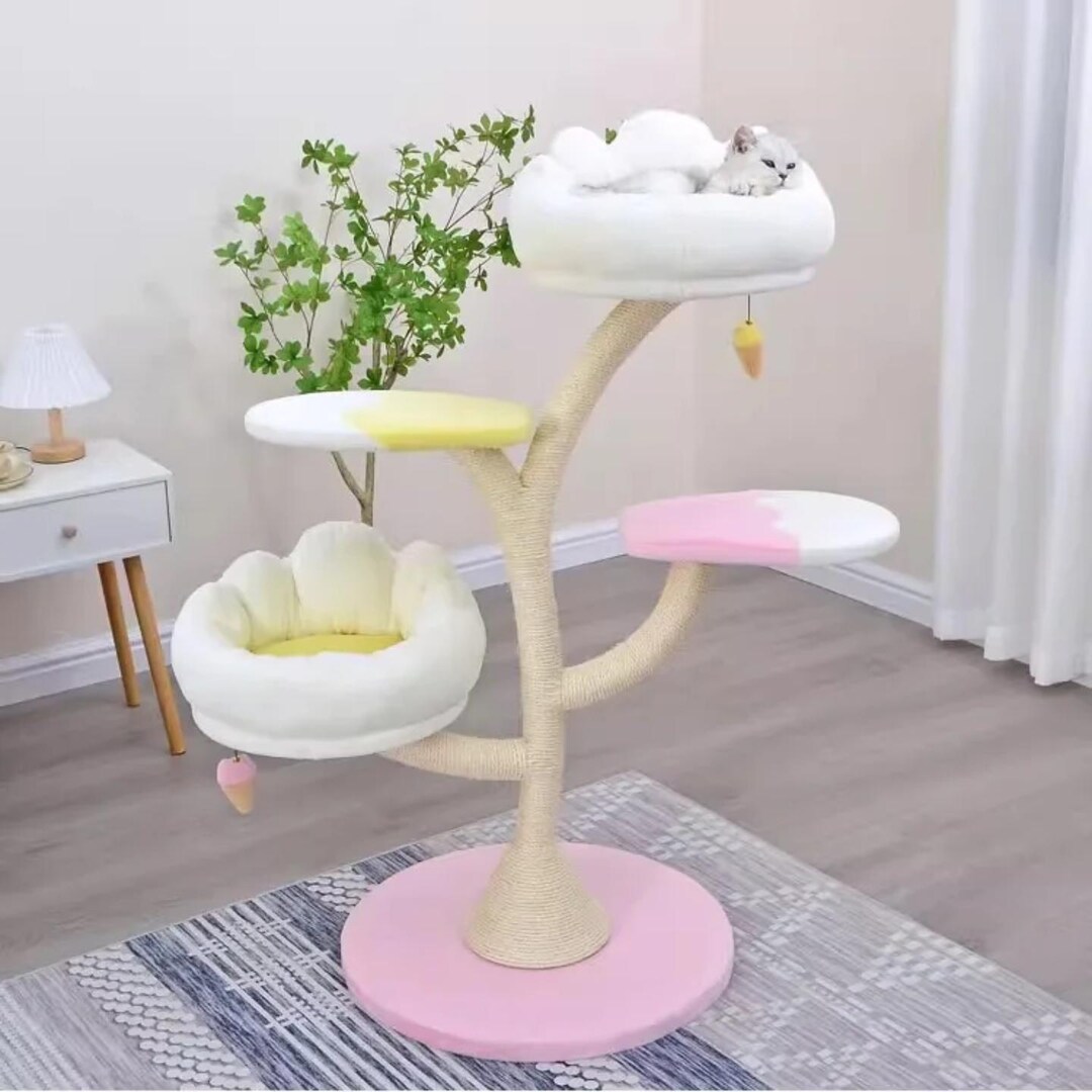 Cloud Cat Tree Modern Multi Level Cat Furniture With Soft Beds — free download