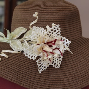 Straw Wheat Weaving Flower Hat Pin
