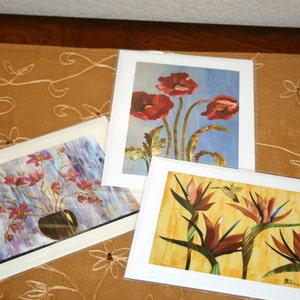 Cartoline Di Arte della Paglia - Set di 3 Carte con Buste