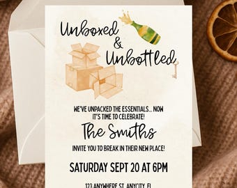 Moderne Housewarming-Einladungsvorlage: Bearbeitbare New Home Party-Einladung (Digitaler Download)