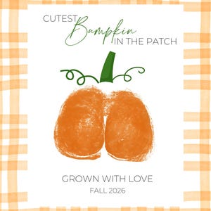 Liefste Bumpkin in the Patch: Herfstknutselwerkje voor baby's, cadeau voor grootouders, herfstknutselwerkjes met pompoenen voor pasgeborenen