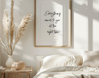 Motivational Quote Print: Handwritten Black and White Wall Art (Digital Download)