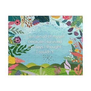 I Survived the Toughest Days Puzzle: 110, 252 and 520-Piece Mindful Self-Care Jigsaw | Mental Health