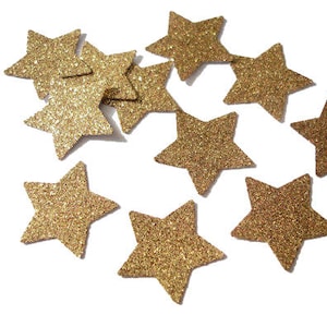 Glitter Gold Star Confetti 50CT, Birthday Party Decorations, Baby Shower, Twinkle Twinkle Little Star No692 image 1