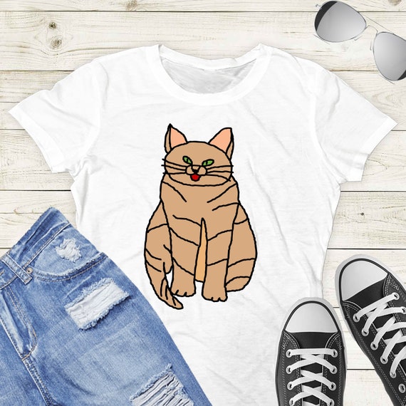 Cat Sublimation Design Print Transfer Design Digital PNG Clipart DTG Printing Instant Download - TD102 Il_570xn