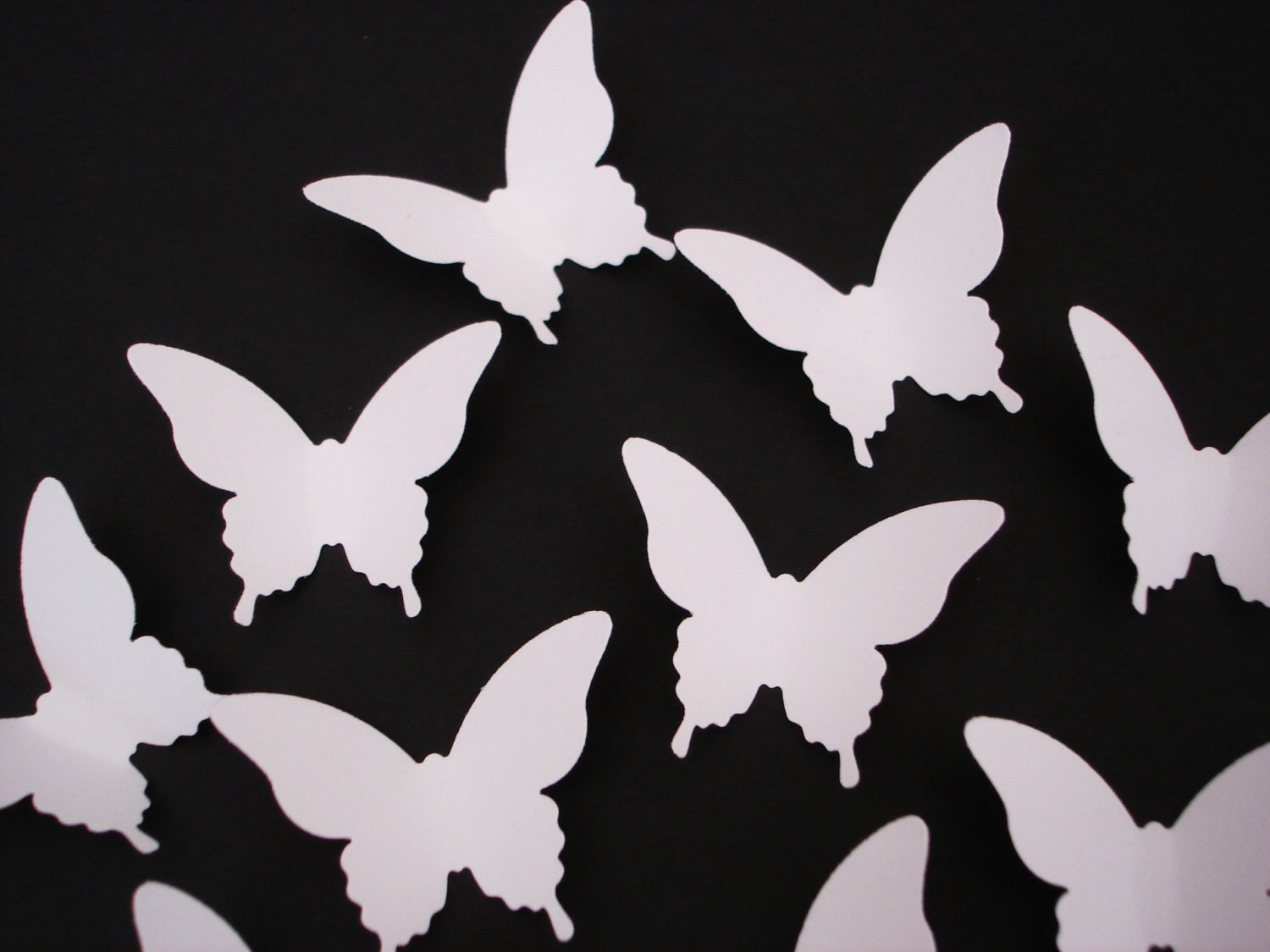 50 White Elegant Butterfly Die Cut Punch Embellishments Etsy