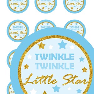 Twinkle Twinkle Little Star Cupcake Toppers, Printable Cupcake Toppers ...
