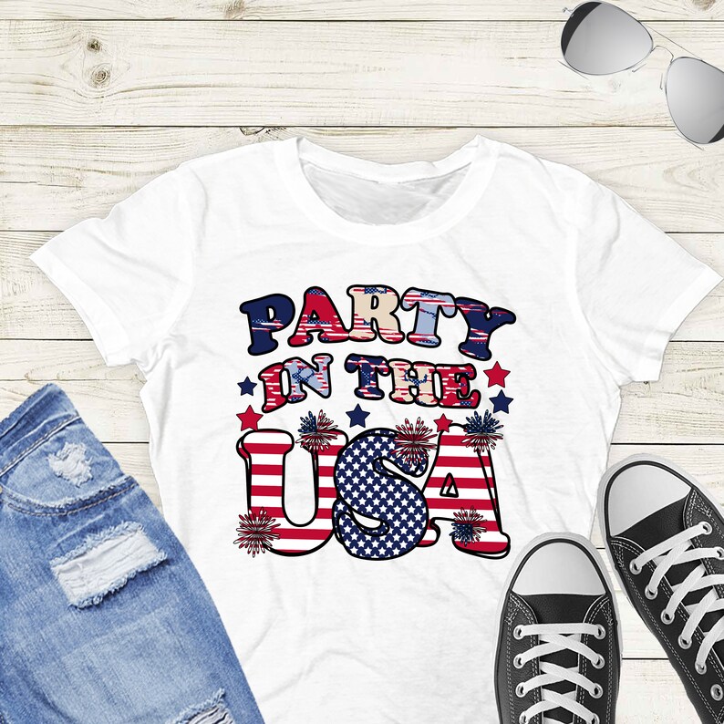 Party in the USA PNG Sublimation Design 4th of July Shirt - Etsy