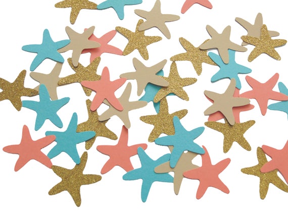 50 Starfish Confetti, Under the Sea Party Decorations, Beach Wedding, Mermaid Decor - No425 Il_570xn