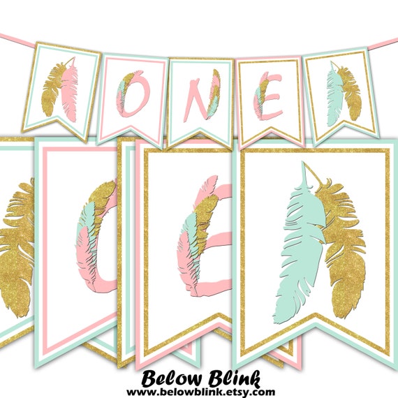 Wild One High Chair Banner, First Birthday Banner, One Banner, Wild One Party, Tribal, Boho Party, Photography Props, Instant Download,DP618 Il_570xn