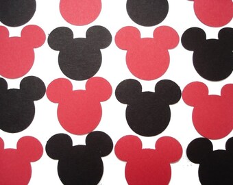 50 Mickey Mouse Confetti Birthday Table Scatter Scrapbook Embellishments Card Making - No682