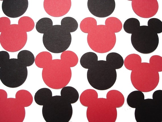 50 Mickey Mouse Confetti Birthday Table Scatter Scrapbook Embellishments Card Making - No682 Il_570xn