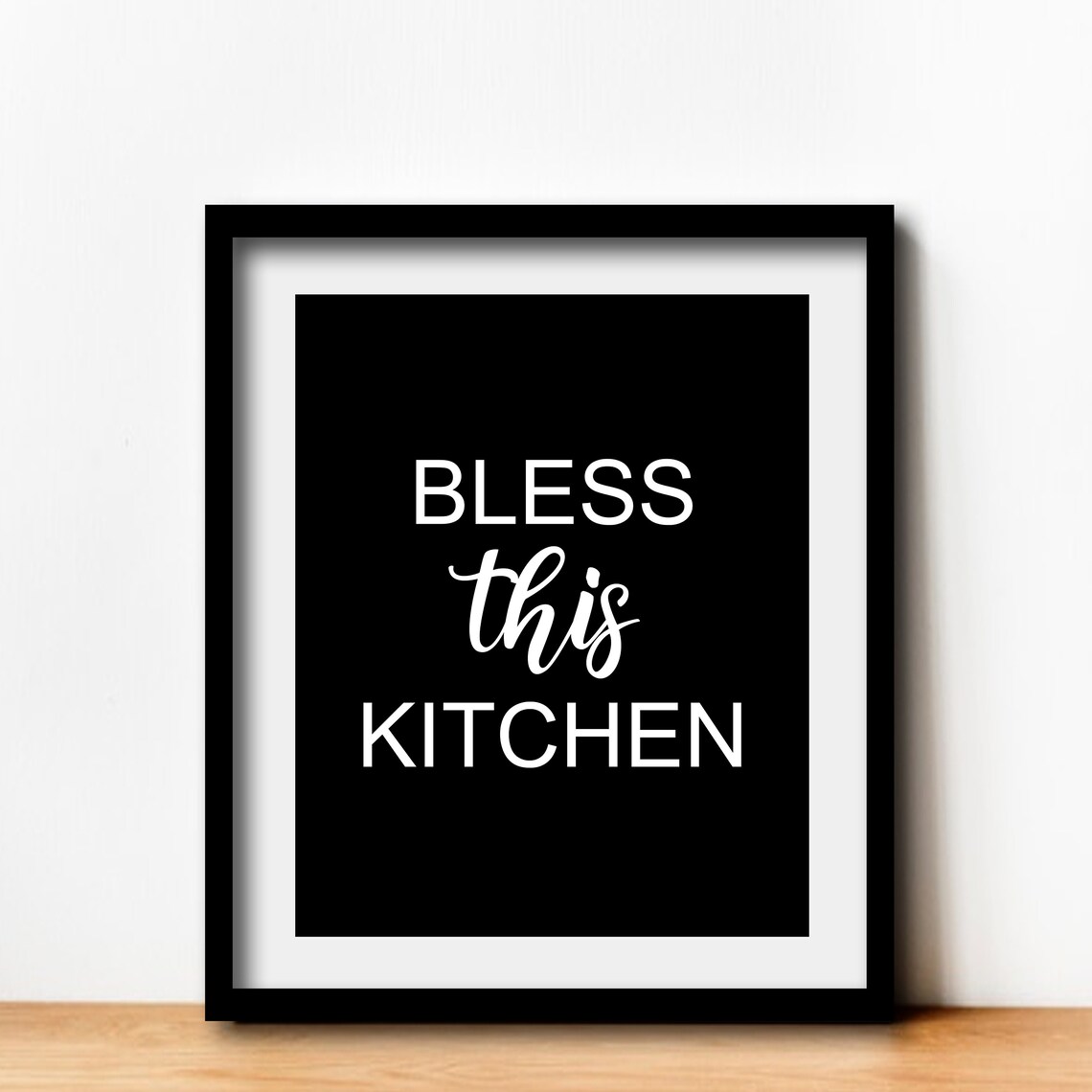 Bless This Kitchen Sign Printable Kitchen Wall Decor Kitchen - Etsy