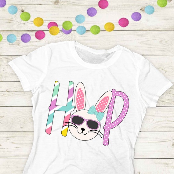 Easter Bunny Hop PNG Sublimation Download Print Transfer Design Digital PNG Clipart DTG Printing Commercial Use - TD143 Il_570xn