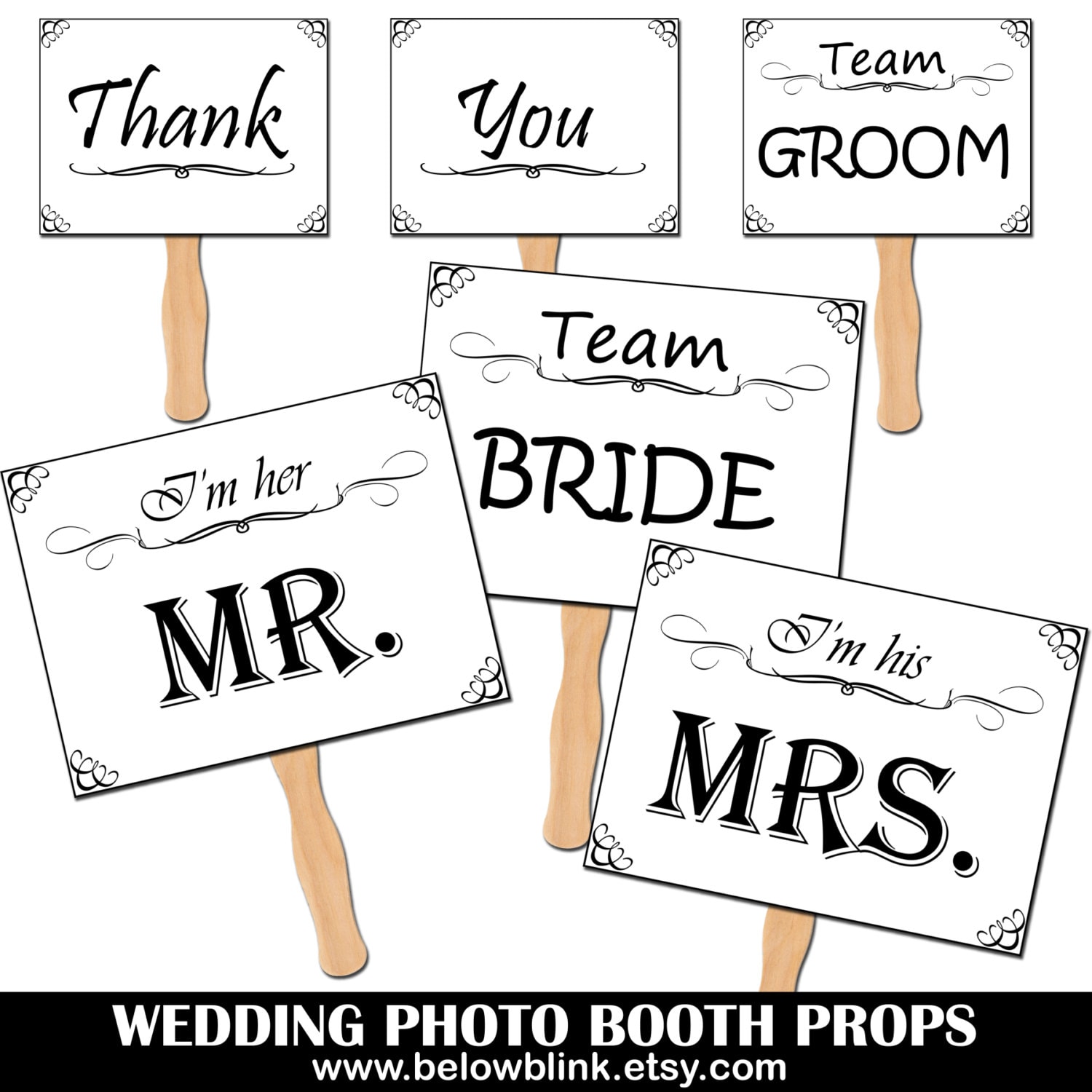 Wedding Photo Props Printable Photo Booth Props Wedding Etsy