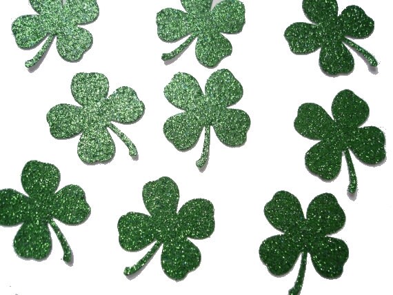 50 St. Patricks Day Glitter Green Shamrock Confetti Four-Leaf | Etsy
