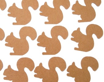 Kraft Paper Squirrel Confetti, Birthday Party Decorations, Paper Crafts and Party Supplies - No180