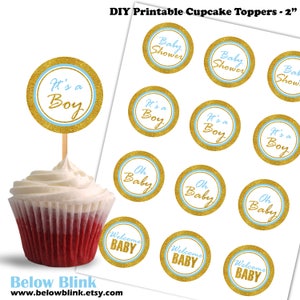 Baby Shower Cupcake Toppers It's a Boy Printable Cupcake - Etsy