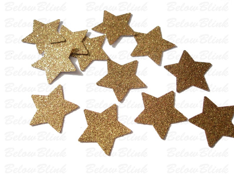 Glitter Gold Star Confetti 50CT, Birthday Party Decorations, Baby Shower, Twinkle Twinkle Little Star No692 image 2