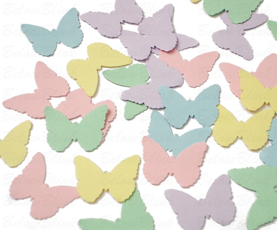 Pastel Butterfly Confetti, Butterflies, Garden Party Decor, Embellishments - No985 Il_570xn