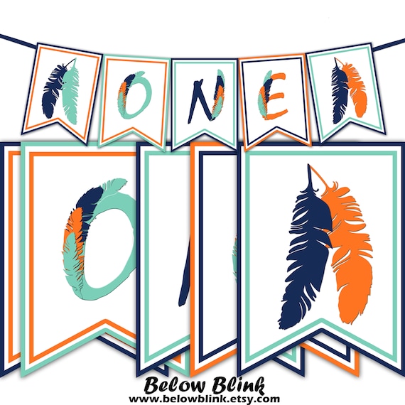 Wild One High Chair Banner, First Birthday Banner, One Banner, Wild One Party, Tribal, Boho Party, Photography Props, Instant Download,DP617 Il_570xn
