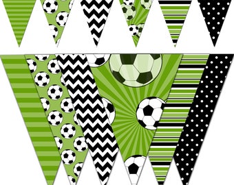 Soccer Banner, Baby Shower Printable Banner, Soccer Party Pennant Banner, Birthday Photography - Instant Download - DP435