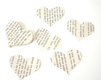 Heart Confetti 50CT, Hearts Table Scatter, Romantic Heart Confetti, Vintage Wedding Decor - No603