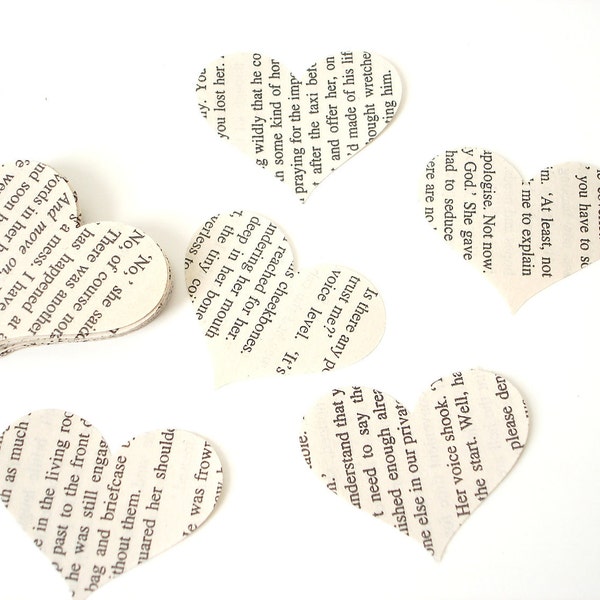 Heart Confetti 50CT, Hearts Table Scatter, Romantic Heart Confetti, Vintage Wedding Decor - No603