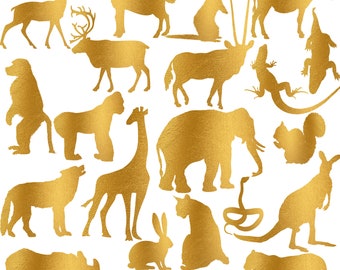 5 Gold African Maps Clipart-instant DOWNLOAD - Etsy
