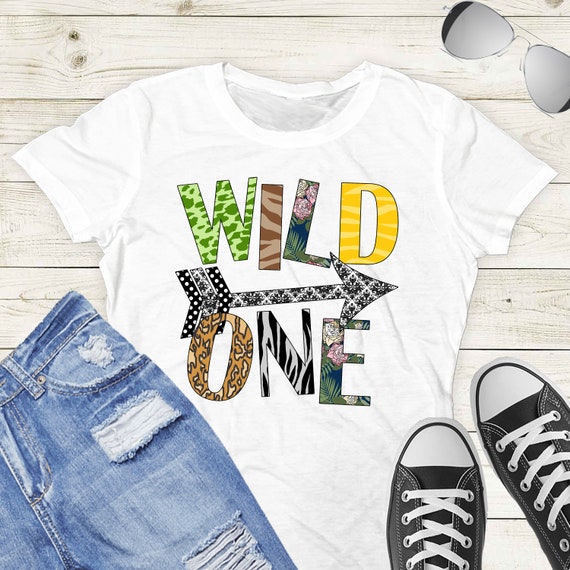 Wild One Sublimation Design Print Transfer Design Digital PNG Clipart DTG Printing Instant Download Animal Print - TD94 Il_570xn